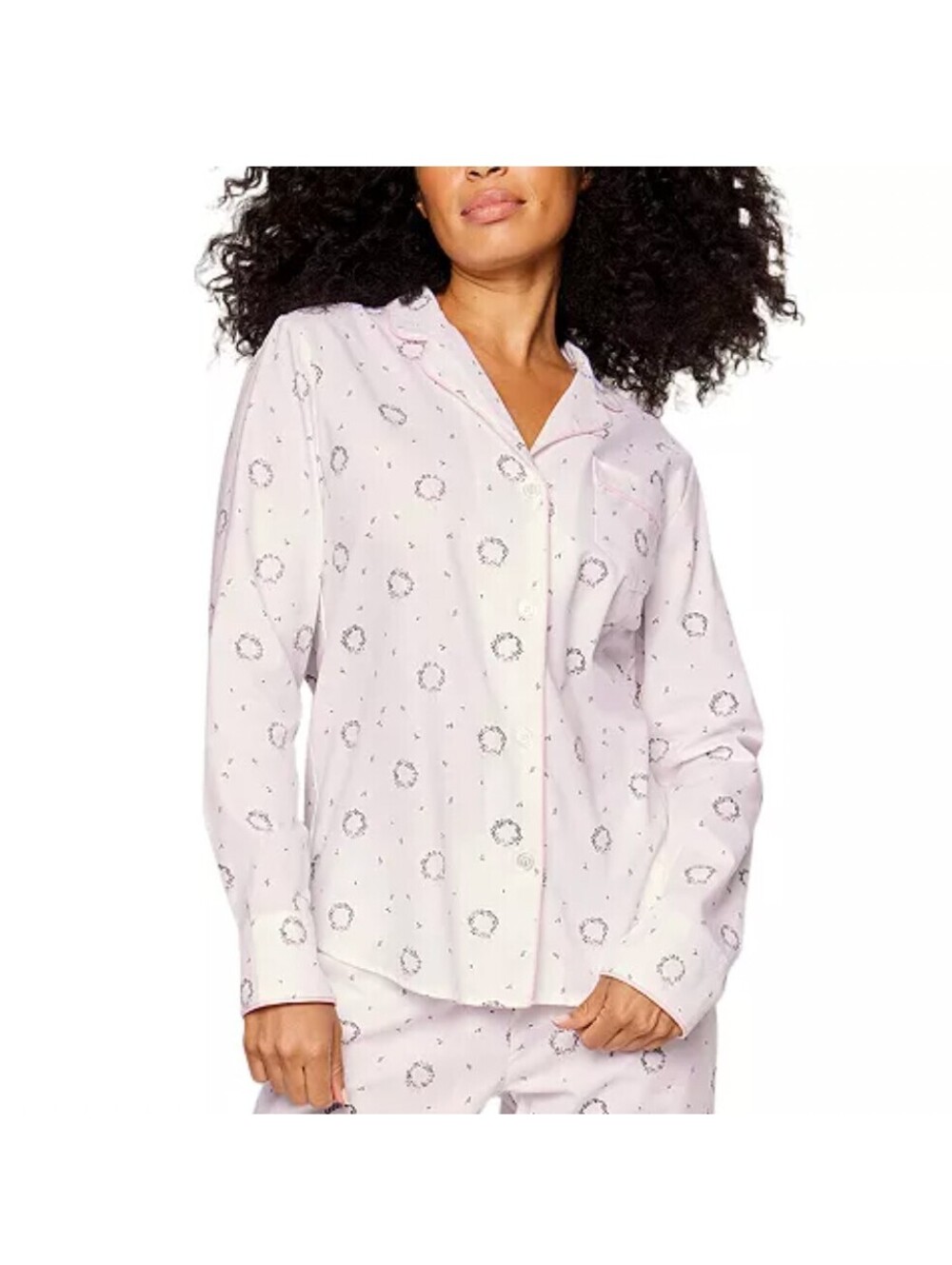 NWT Petite Plume Somerset Wreath Cotton Pajama Top Women’s Small